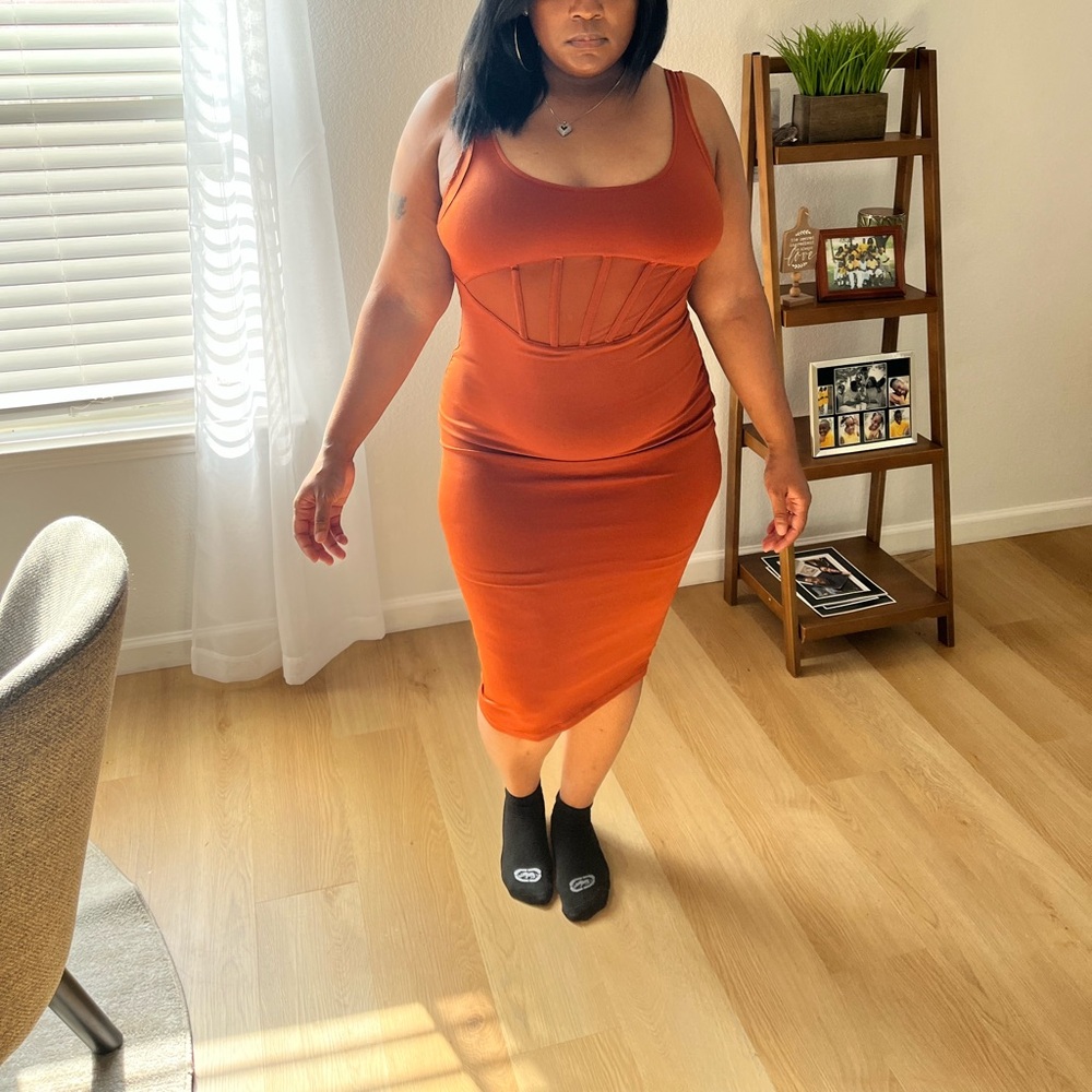 Cute rust, brown dress